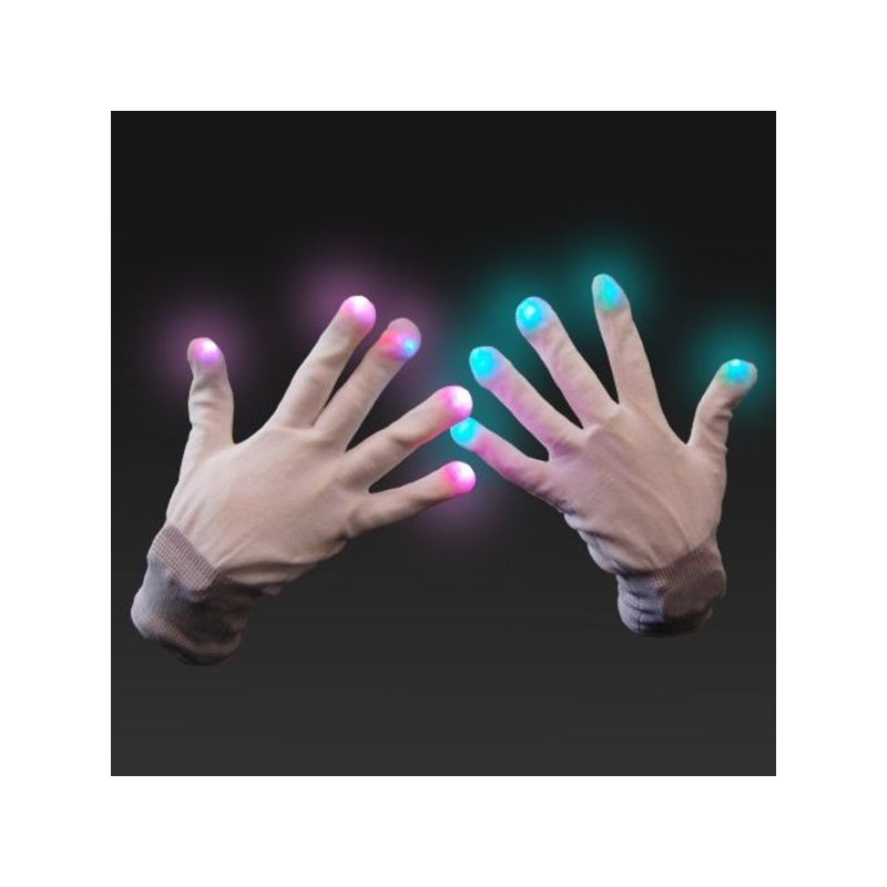 yuans Guantes LED, guantes con luz LED intermitente, guantes LED brillantes  para niños (verde)