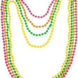 4 Collares Luz UV Colores Variados